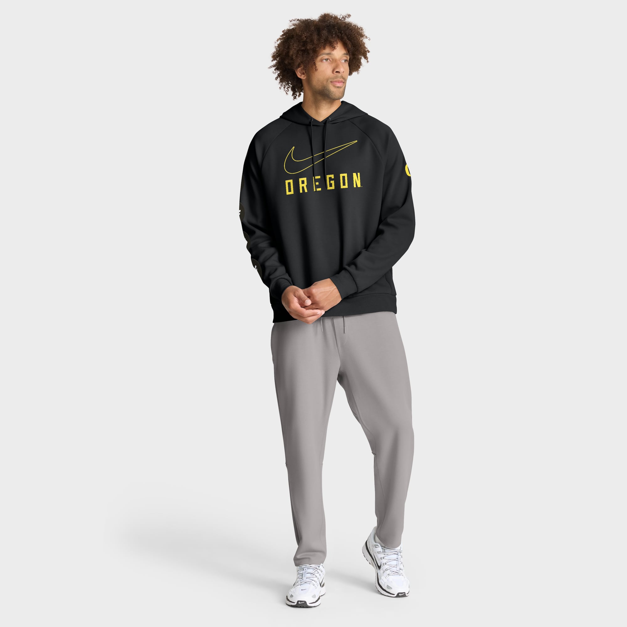 Men's Nike Black Oregon Ducks Premium Raglan Dri-FIT Hoodie